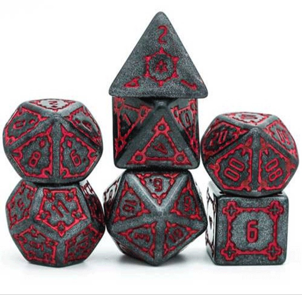 Dobbelsteen set Jumbo Kasteel Zwart 7dlg