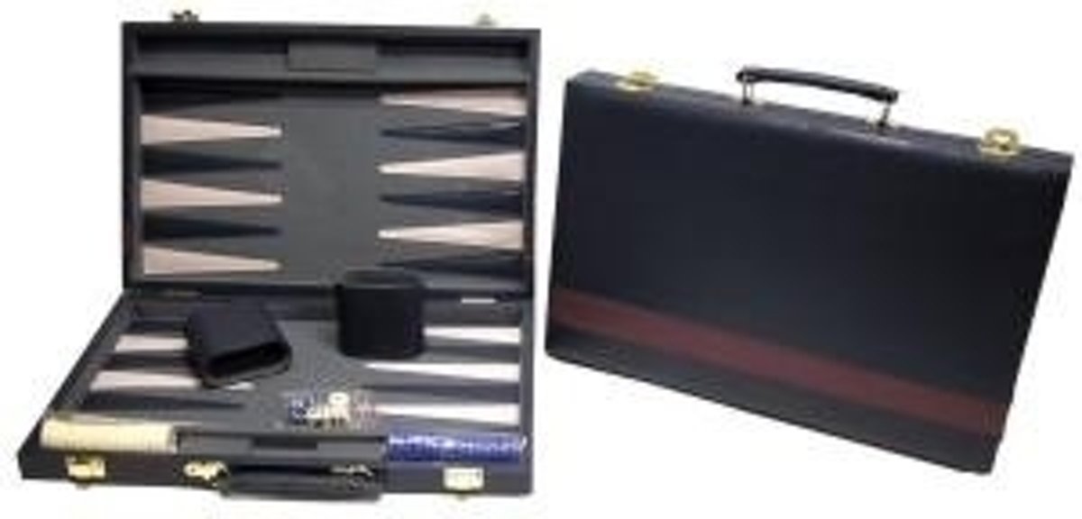 Hot sports Backgammon koffer blauw 46x58CM