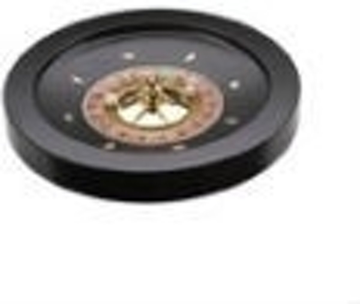 Roulette bak 36 cm.zwart hout MDF/metaal