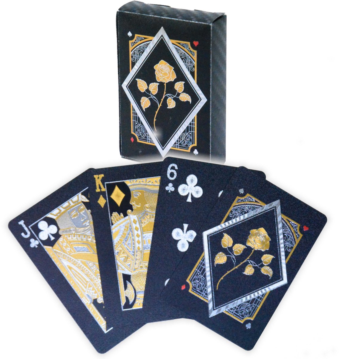 Speelkaarten Zwart Gouden Roos