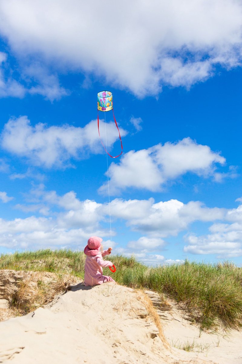 Kindervlieger HQ Cylinder Kite Aquarium 100190 Regenboog 38 x 38 cm