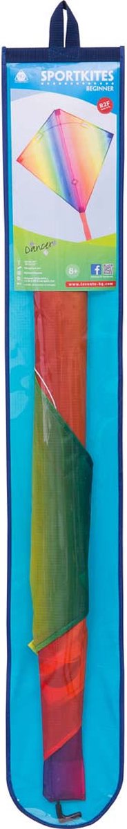 Stuntvlieger HQ Dancer Rainbow II Expansion Kite 112339 Regenboog 90 x 95 cm + 1500 cm staart