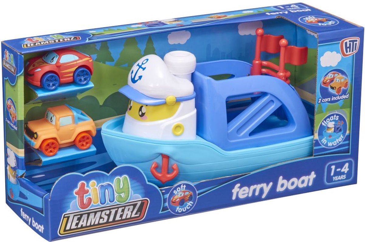 Ferry boot met 2 autos - Tiny Teamsterz.