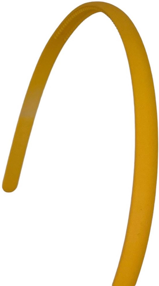 Diadeem - basic - haarband - kunststof - tandjes - geel