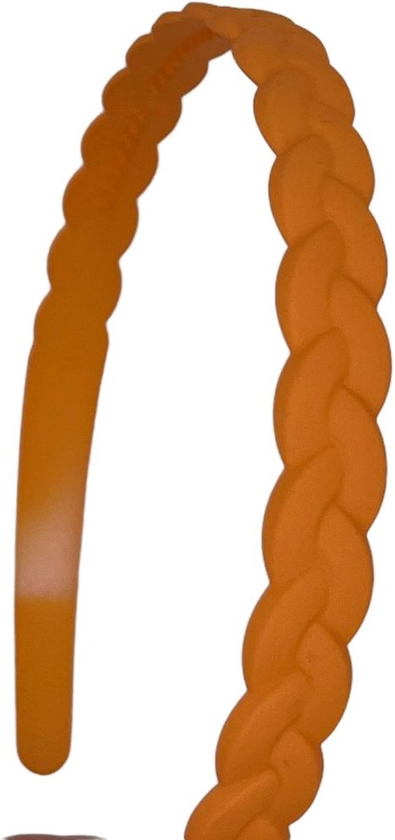 Diadeem - basic - haarband - vlecht - kunststof - tandjes - geel