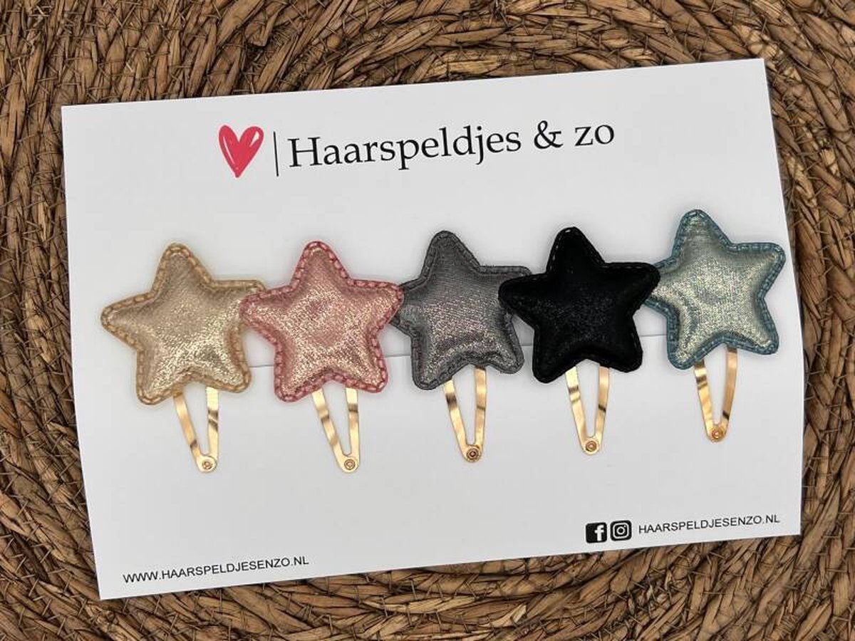 Haarspeldje stars setje 4 - sterretjes - glamour - kerst - decembercollectie - najaar