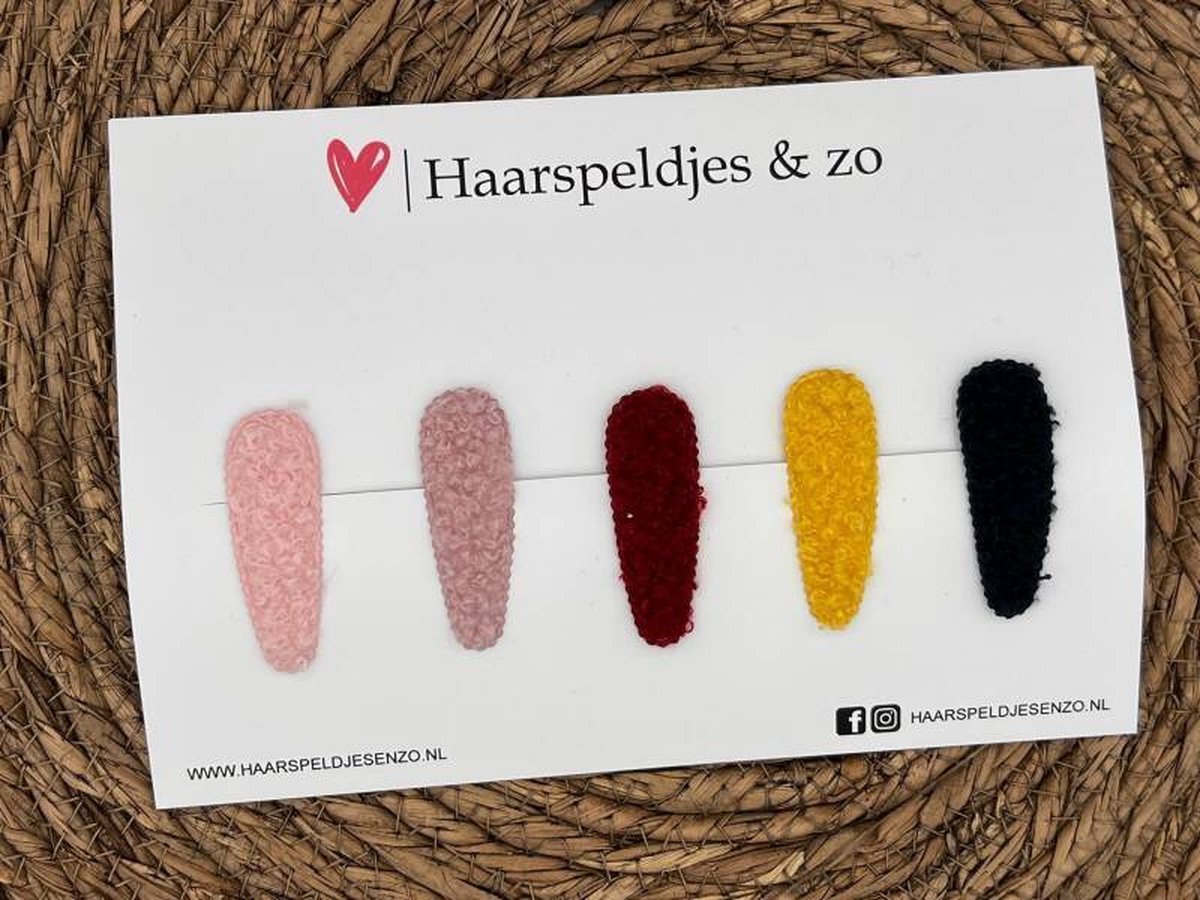 Haarspeldje teddy setje 8 - speldjes met een hoesje — 5 cm speldjes