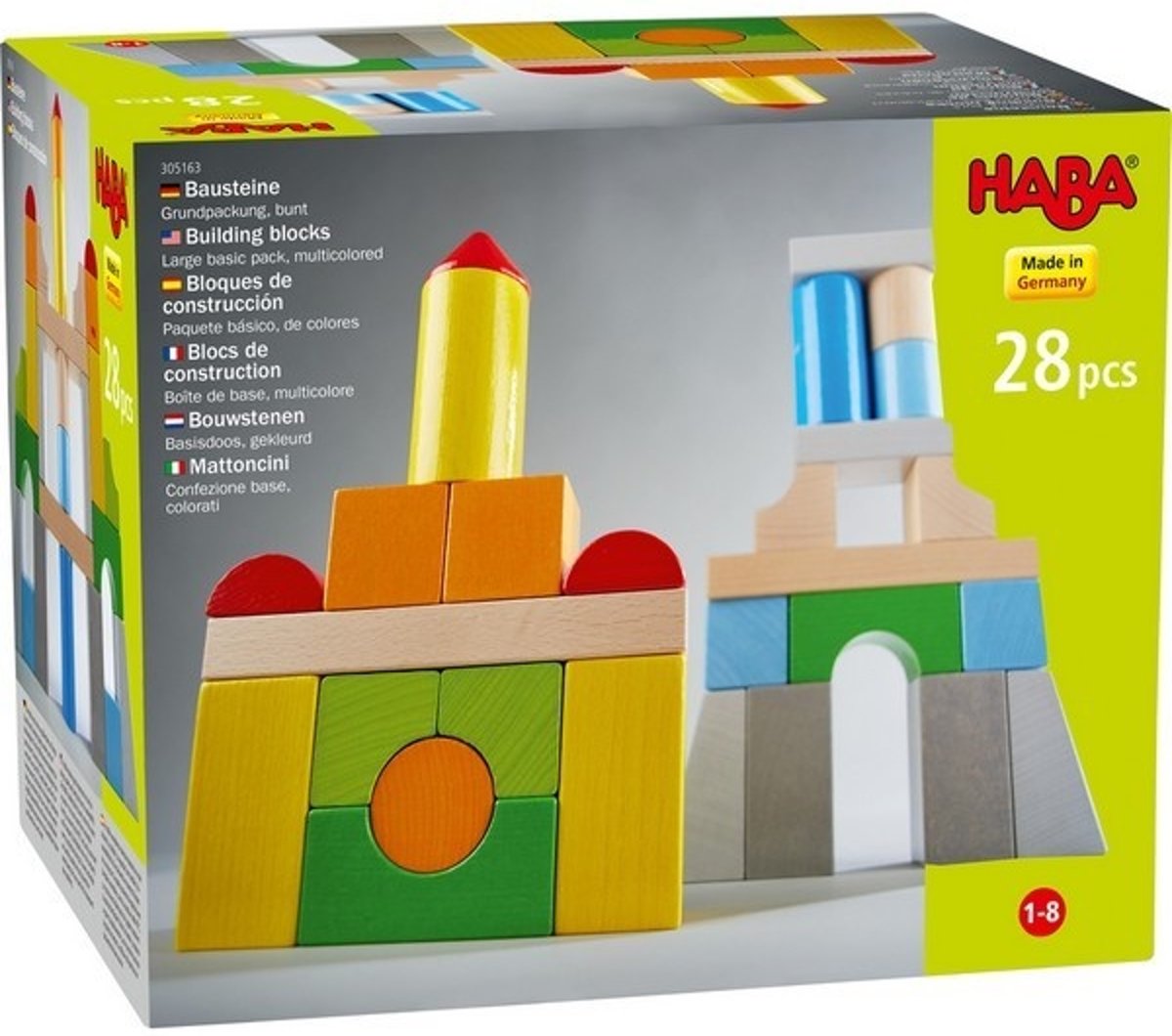 Haba - Blokken - Basispakket - Gekleurd - 28dlg.
