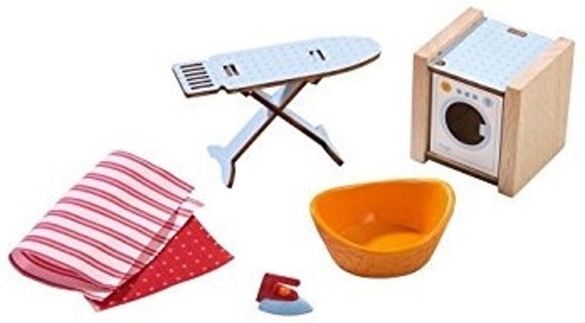 Haba - Little Friends - accessoires voor het poppenhuis - Wasdag