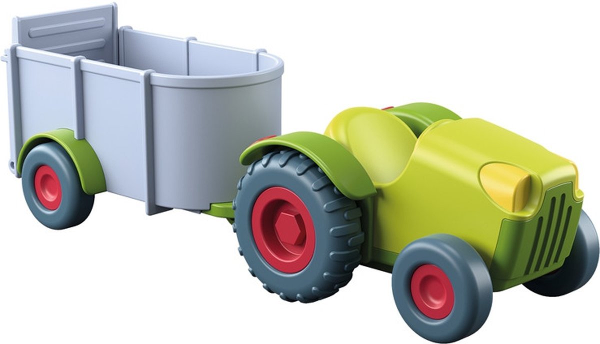 Haba - Little friends - Tractor met aanhanger