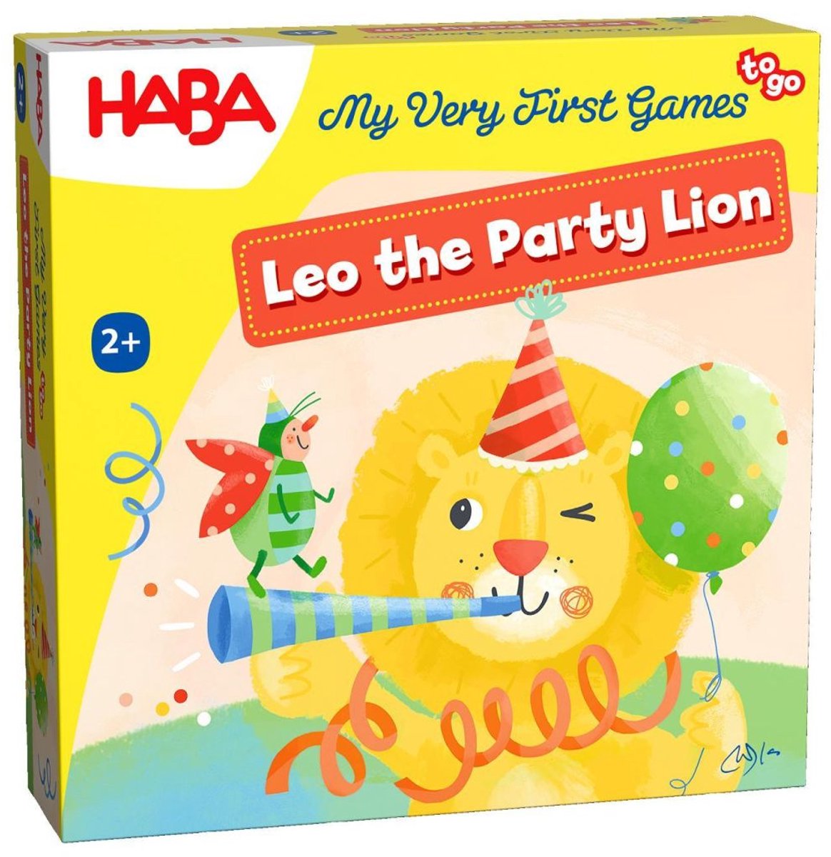 Haba educatief spel Leo de Feestleeuw - kleurrijk kinderspel karton.