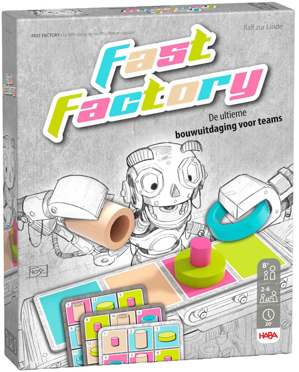 Haba spel Fast Factory behendigheidsspel voor kinderen teamwork.