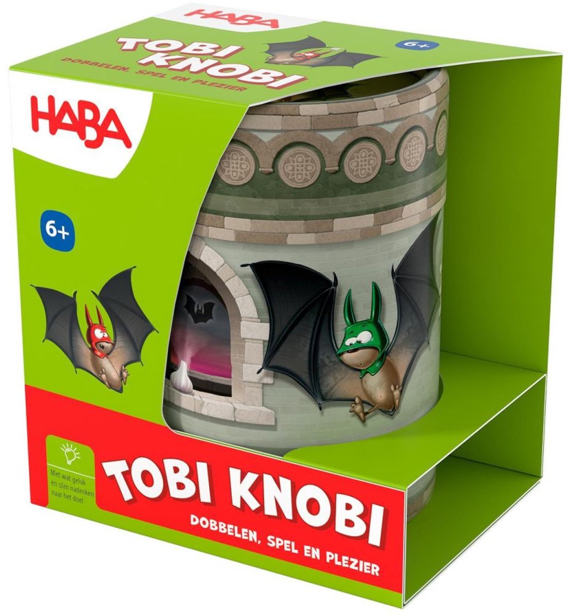 Haba spel dobbelbeker Tobi Knobi educatief kinderspel multicolor.