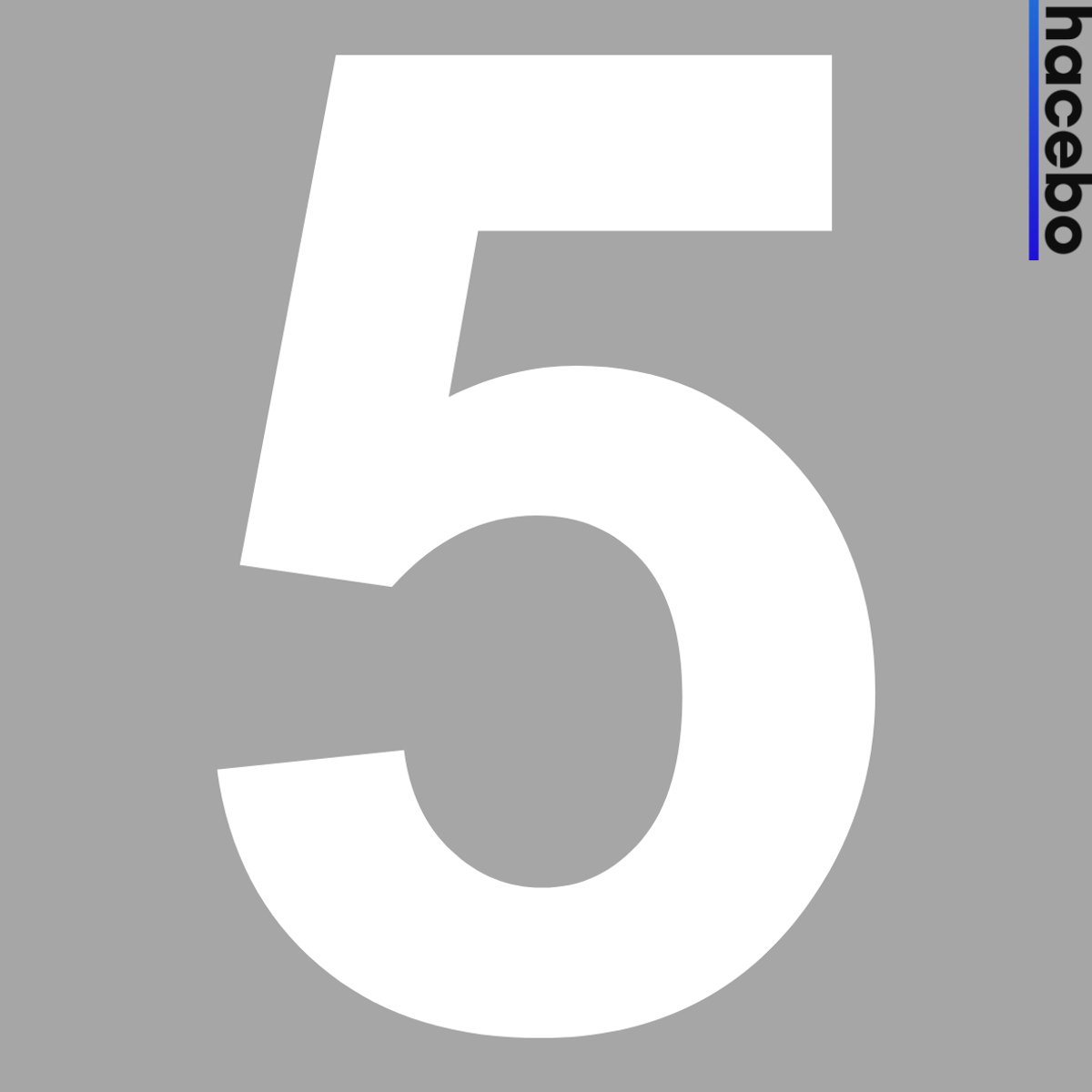 Cijfer Sticker - Wit - 10CM - Container sticker - 3 Stuks - 5