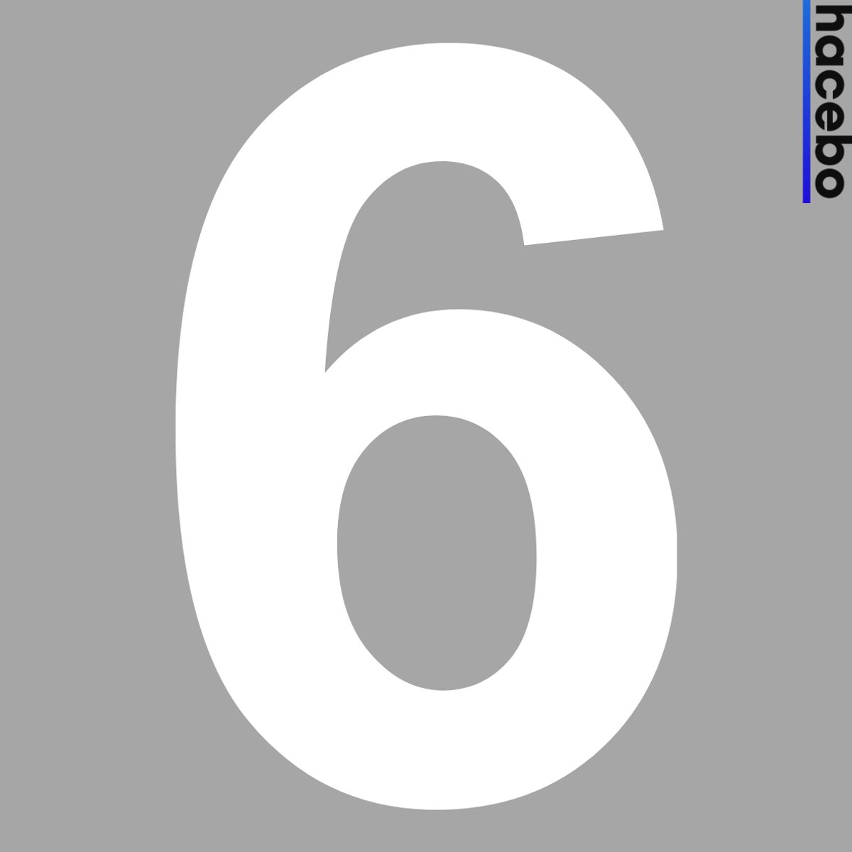 Cijfer Sticker - Wit - 10CM - Container sticker - 3 Stuks - 6