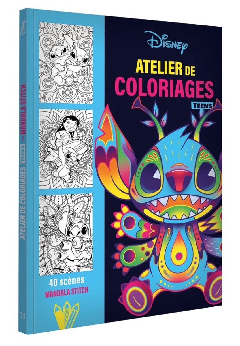 ATELIER DE COLORIAGES TEENS DISNEY TEENS - Hachette Jeunesse - MANDALA STITCH