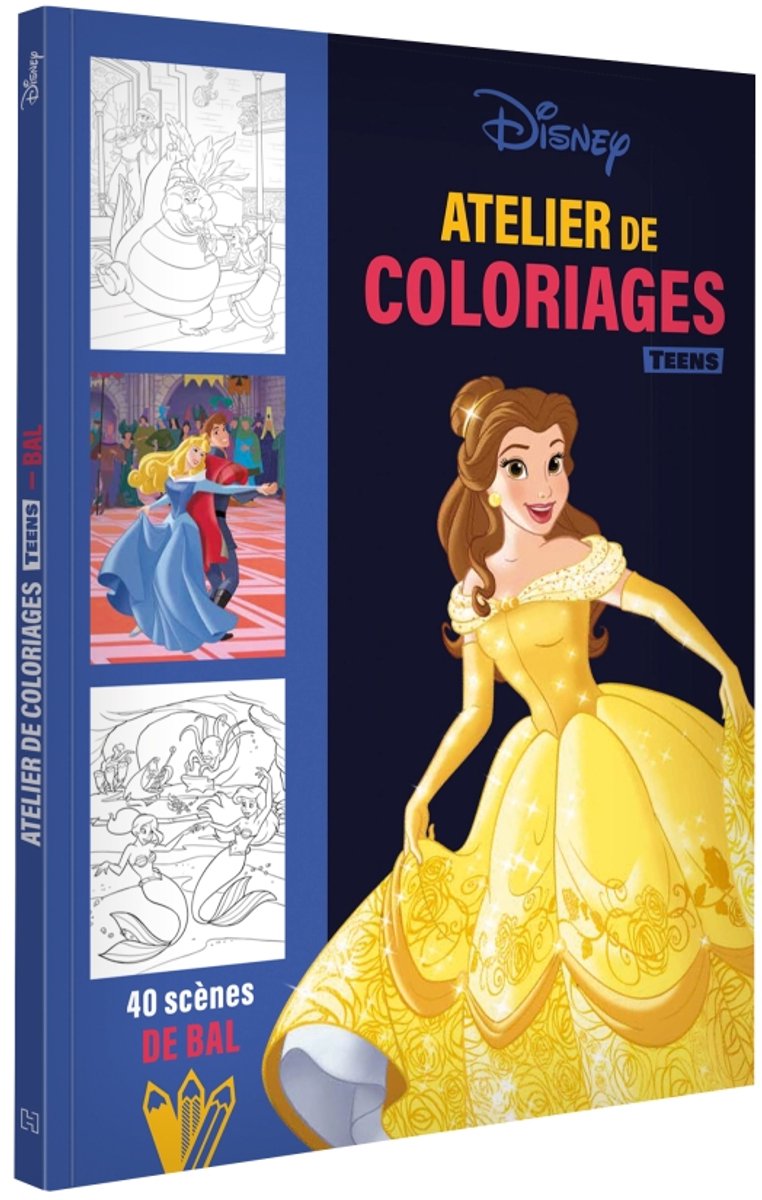 Disney - Atelier de Coloriages Teens - Scènes de Bal - Hachette Jeunesse - Kleurboek voor kinderen vanaf 8 jaar