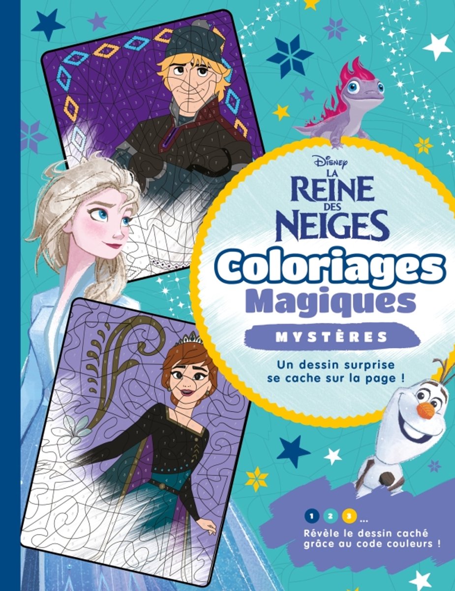 Disney La Reine des Neiges - Coloriages Magiques Mystères - Hachette Jeunesse - Kleuren op nummer Kleurboek voor kinderen