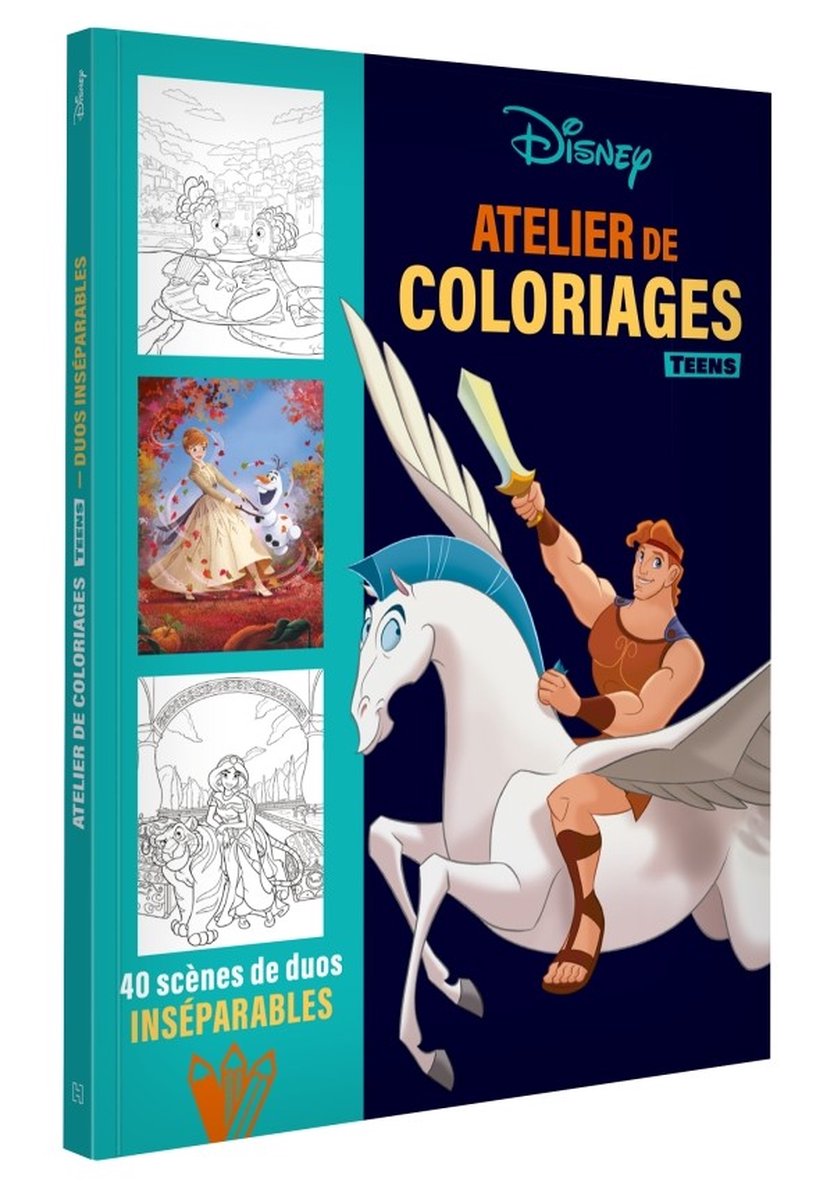 Disney Atelier de Coloriages Teens - les duos inseparables - Hachette Jeunesse - Kleurboek voor kinderen