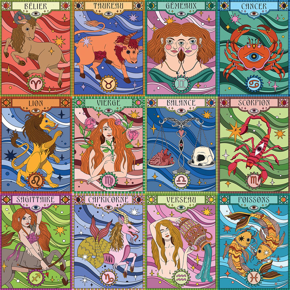 Hachette puzzel Astrologie - 1000 stukjes legpuzzel multicolor.