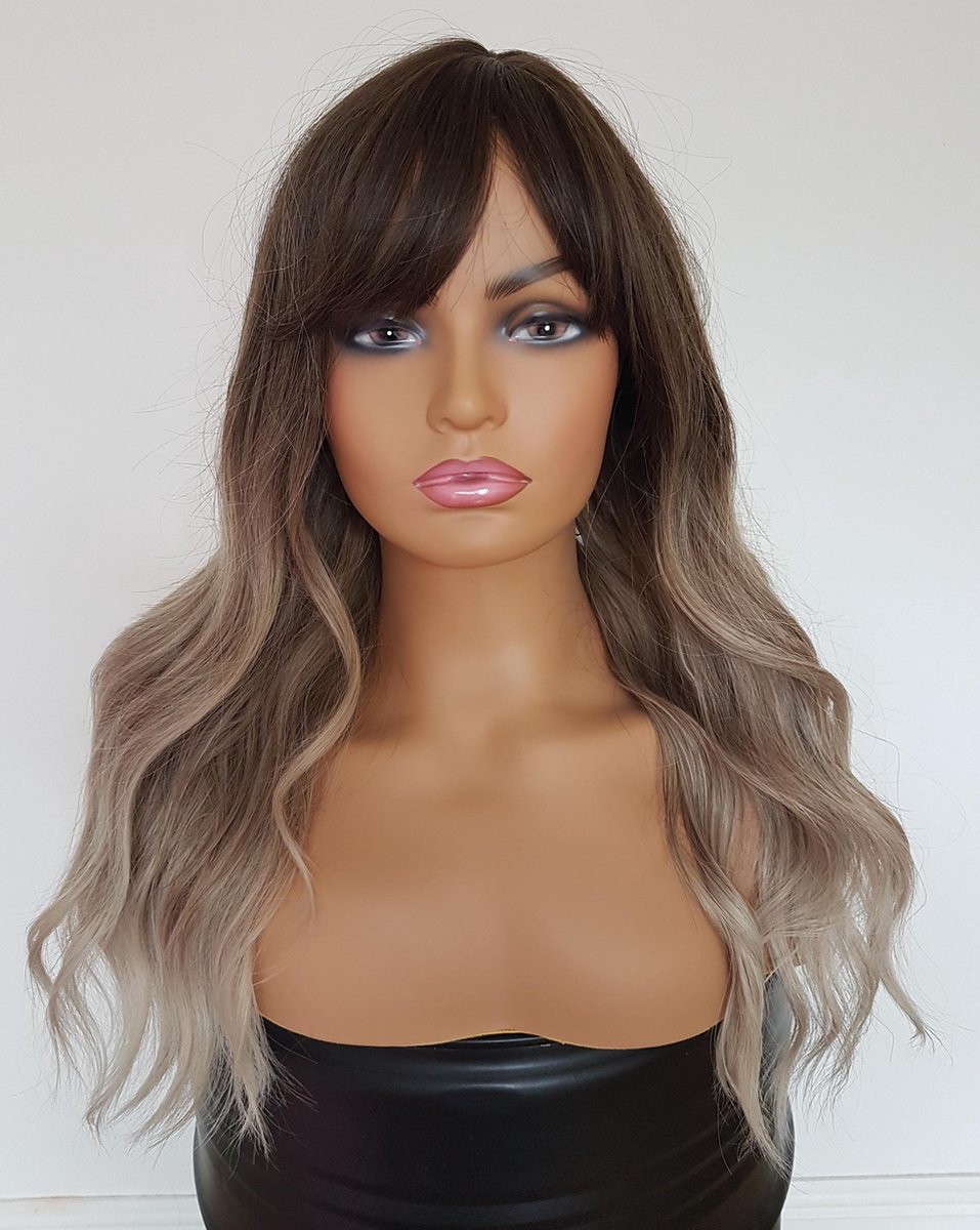 Blonde Pruik - Ombre Kleur - Dames Pruik - Lang Haar - Golvend - Universeel - krullen en stijlen tot wel 130 graden