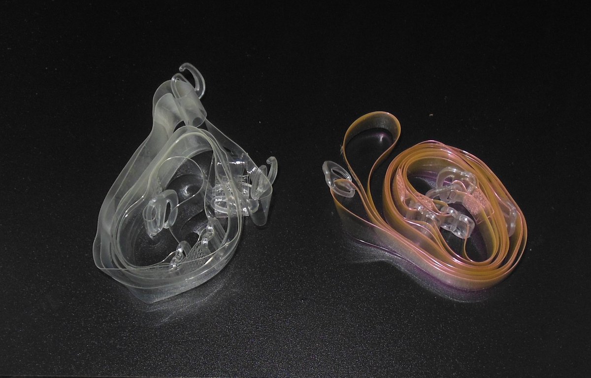 BH bandjes transparant-roze set van 2 stuks.