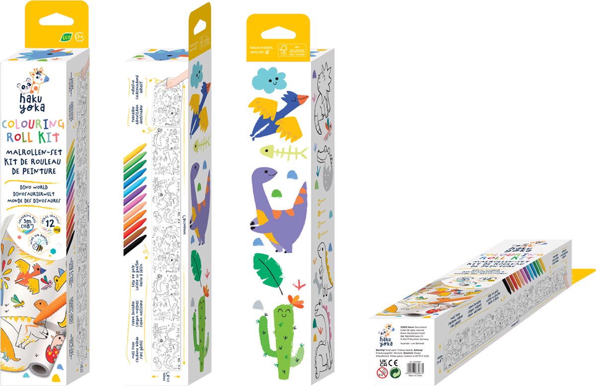HAKU YOKA Kleurrol Kit - Dino Wereld