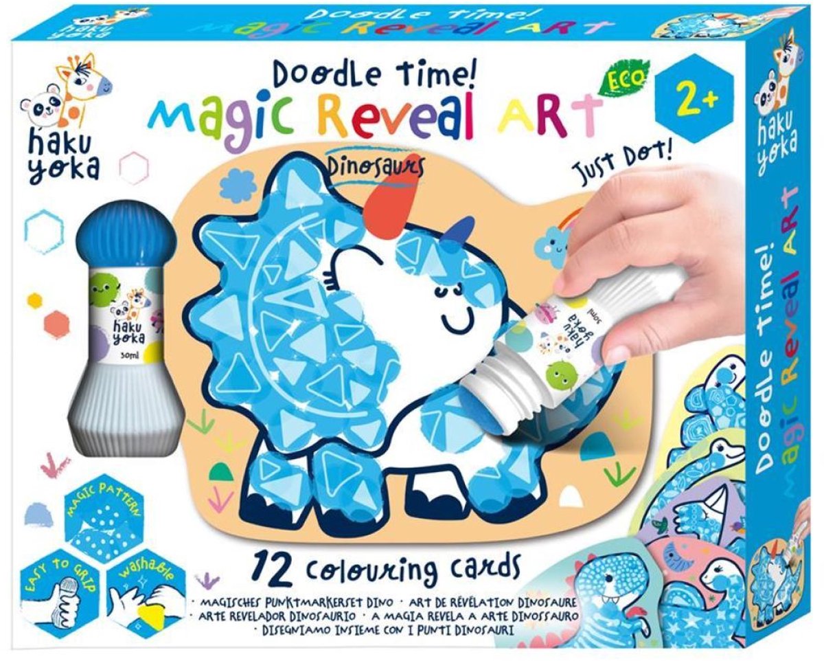 Haku Yoka magisch kleurplezier - Dinosaurussen knutselset voor kinderen.