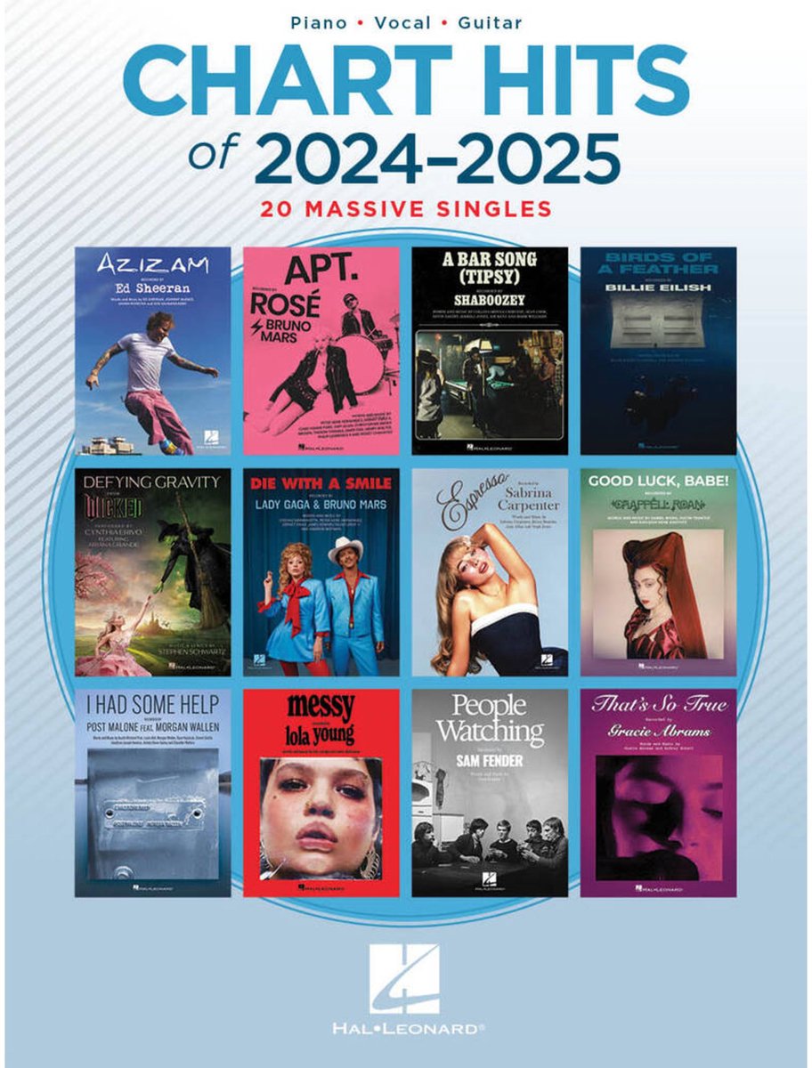 Hal Leonard Chart Hits of 2024-2025 PVG - Songboek