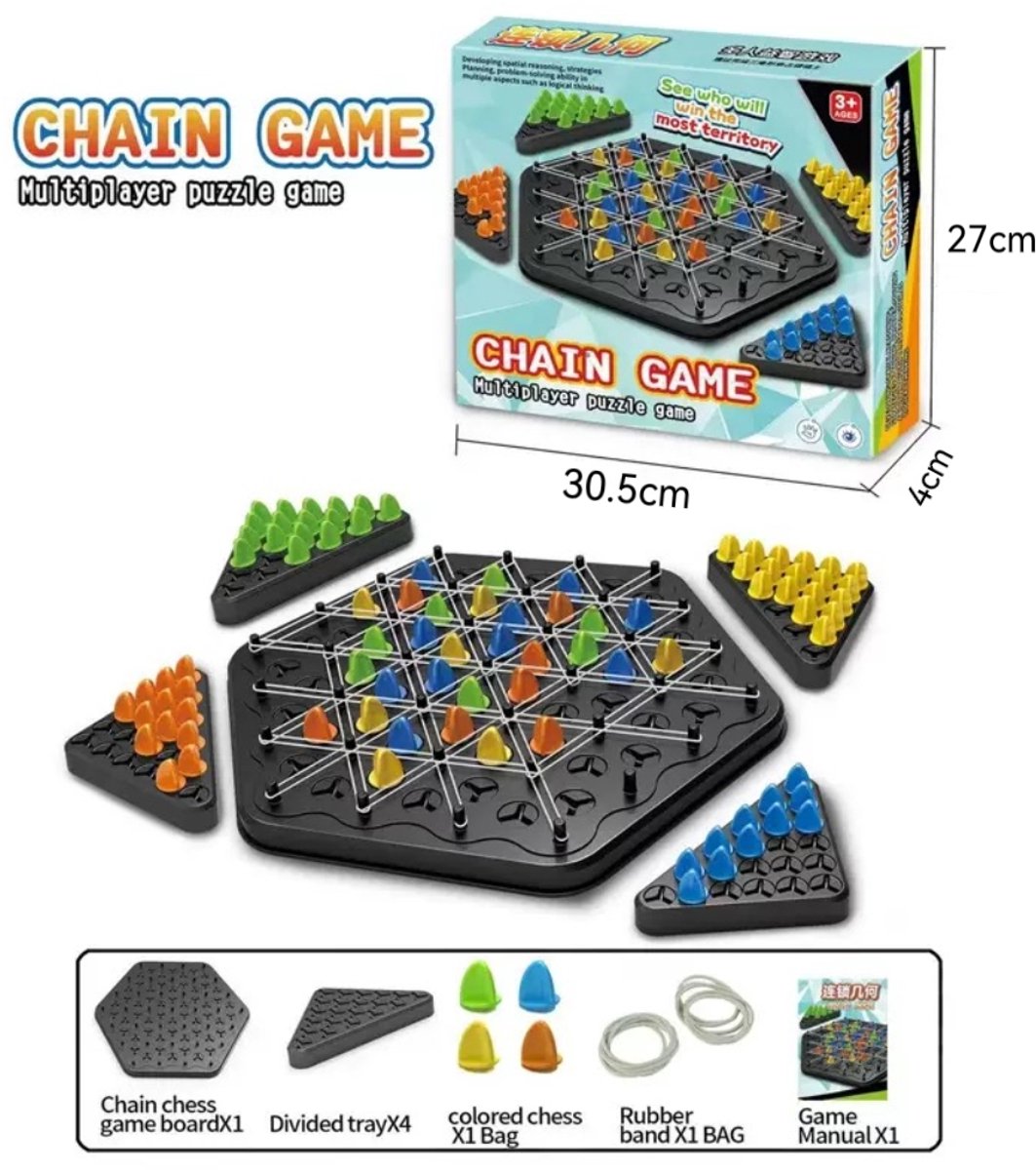 Tafelspellen-Bordspellen-Driehoek Schaakbord Bordspel - Actief Beweeg Spel - Kinderspeelgoed - Cadeau kind-Groot formaat