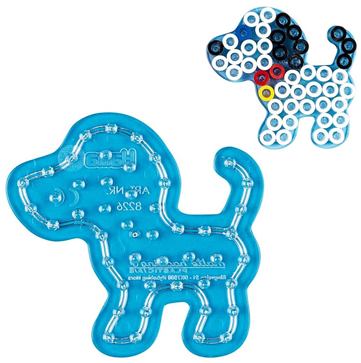 Hama MAXI HOND / HONDJE strijkkralen vormpje / figuur / grondplaat voor extra grote maxi strijkparels (strijkkralenbordje / legbordje dier) creatief schoencadeau voor kleine kinderen / peuters en kleuters / Sint en Kerstmis