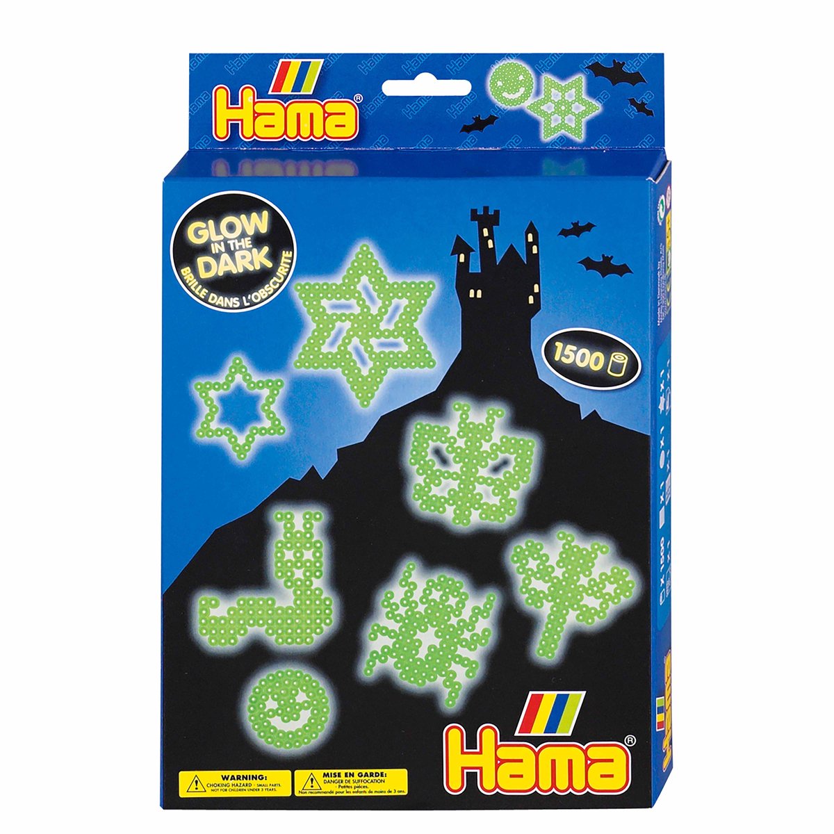 Hama Set Strijkkralen 1500 Kralen Glow in the Dark - 3414