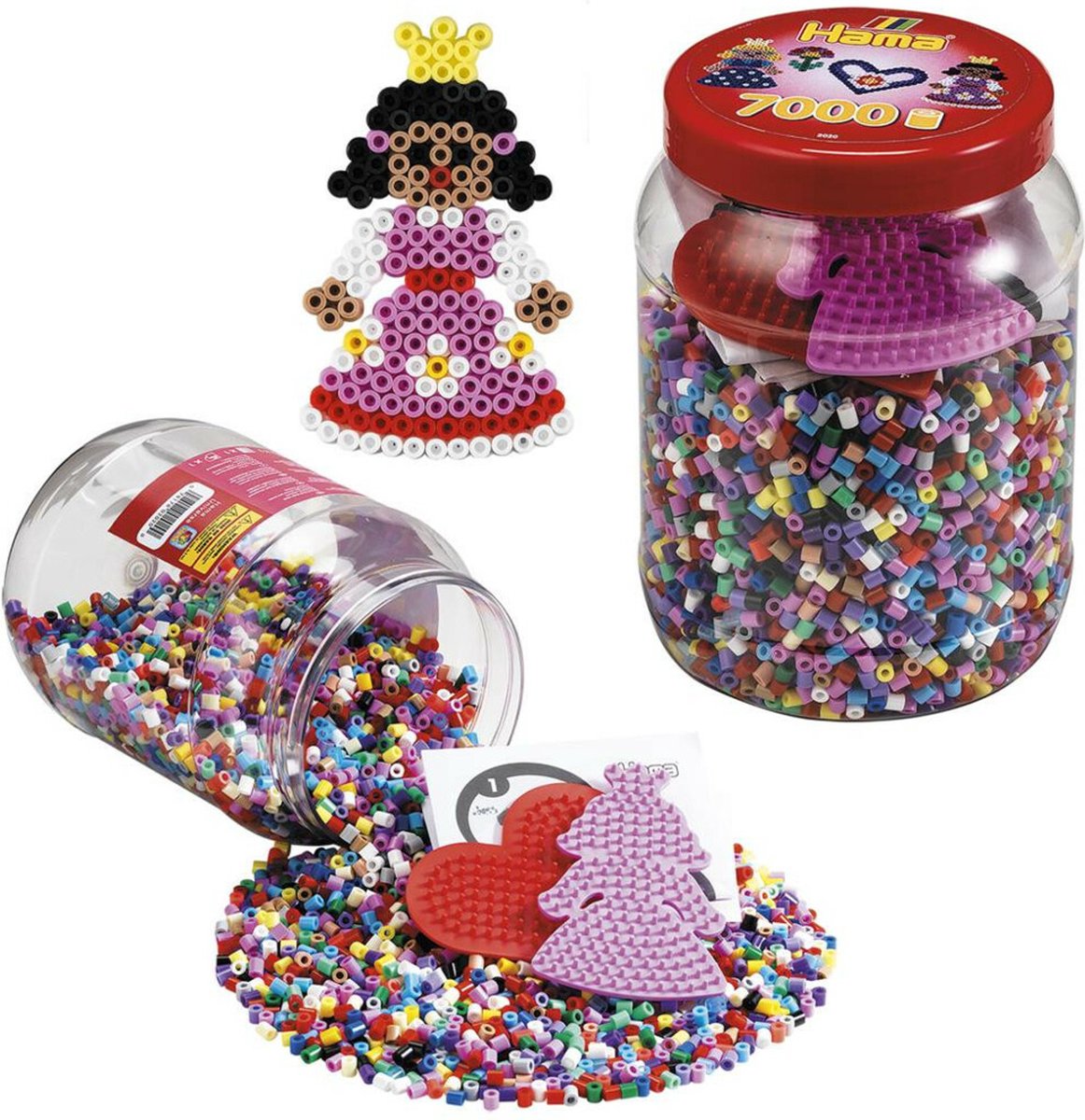 Hama Strijkkralen Set in Pot 7000 stuks Roze