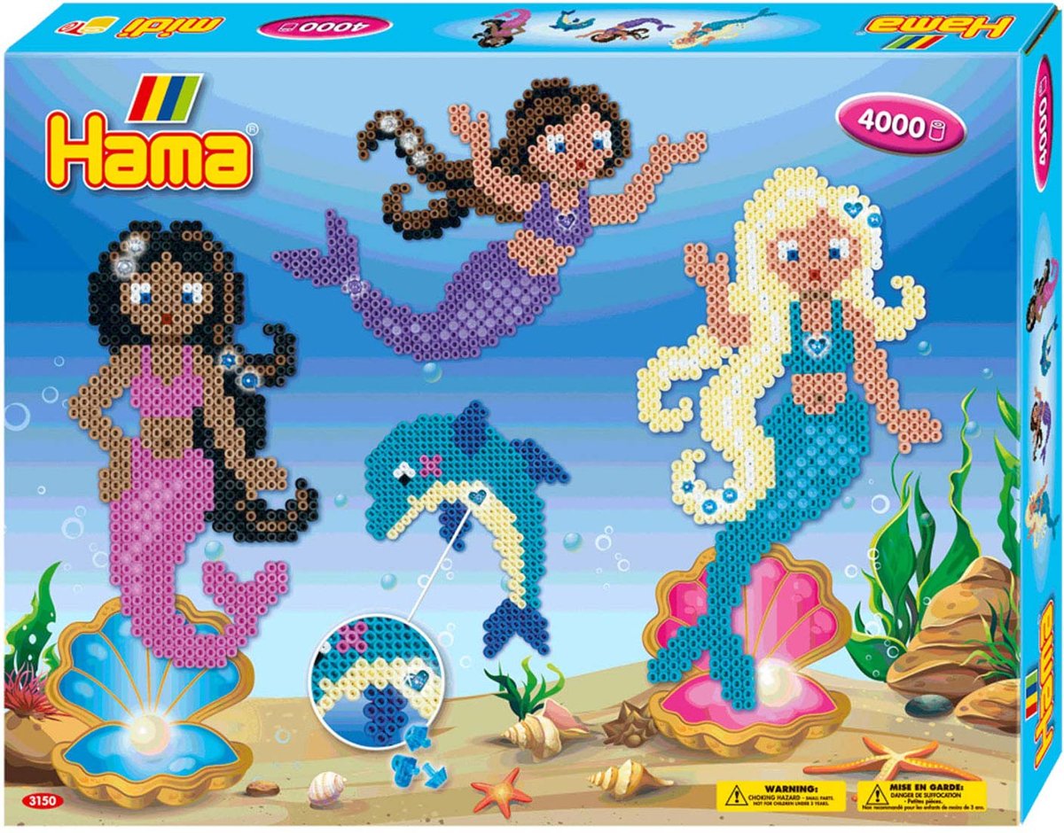Hama Strijkkralenset Zeemeerminnen, 4000st.
