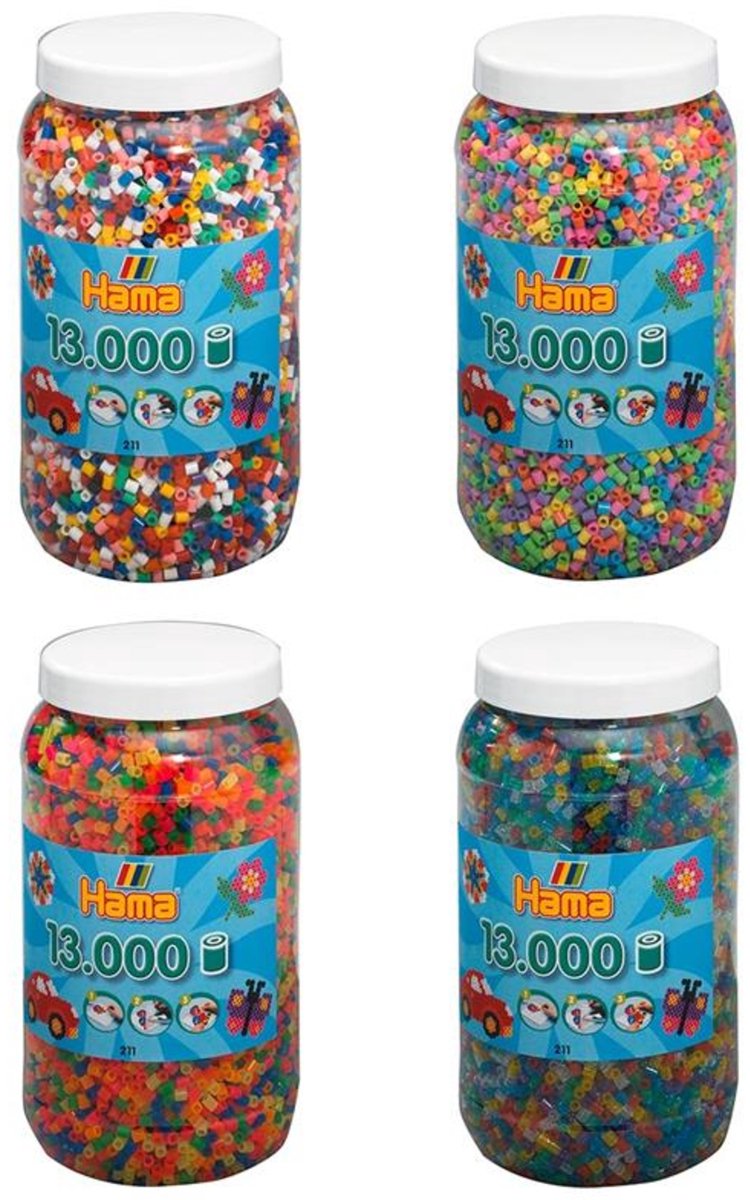 Strijkkralen set van 4 (4 blikken)