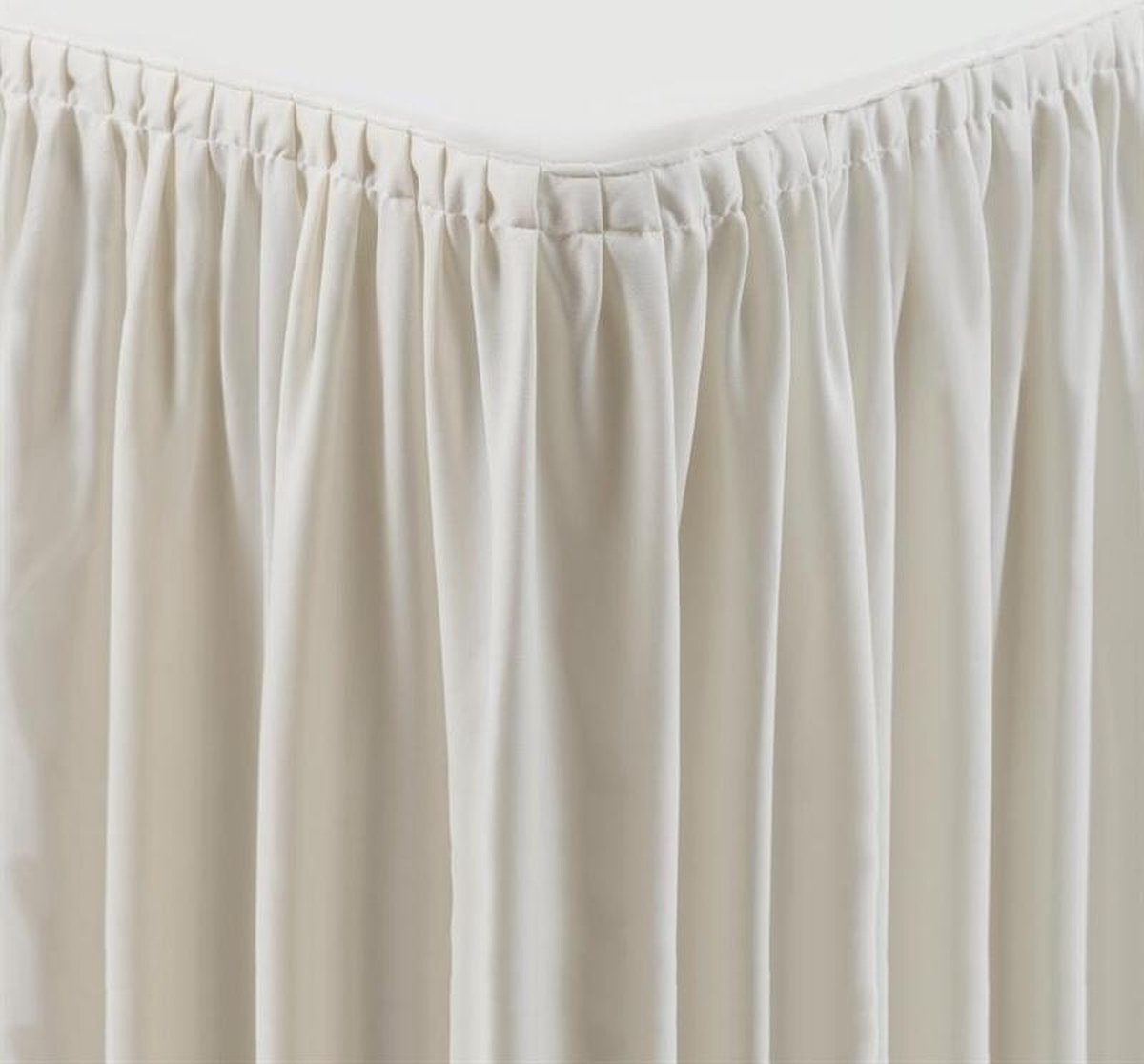 Tafelkleed met rok crème - plissé