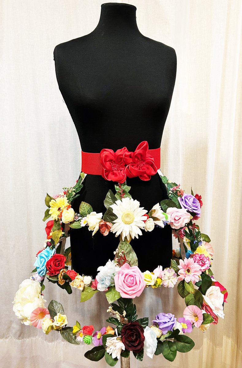 Bloemen hoepelrok kort