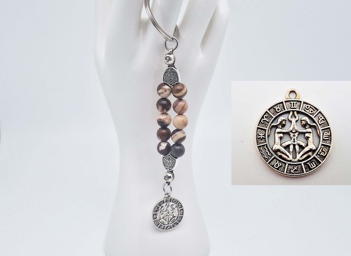 Handgemaakte Natuurstenen Sleutelhanger 