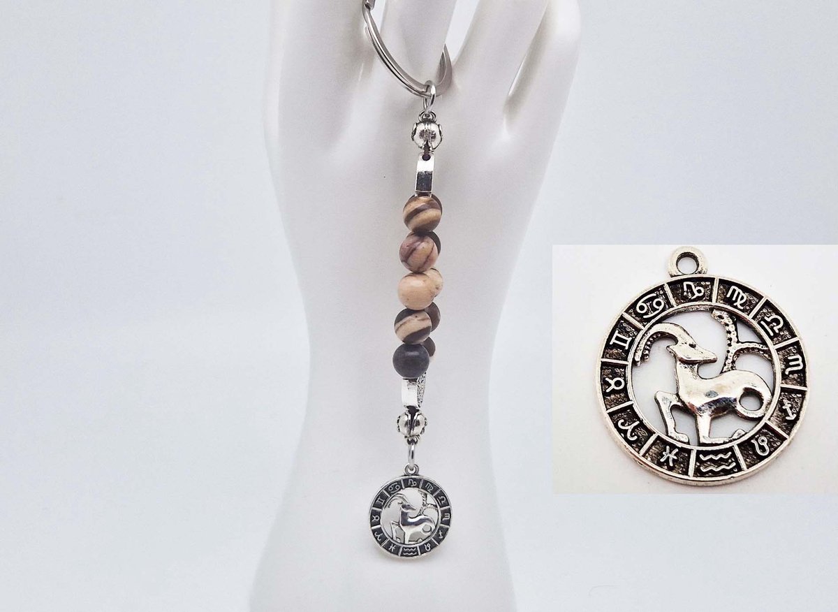 Handgemaakte Natuurstenen Sleutelhanger 