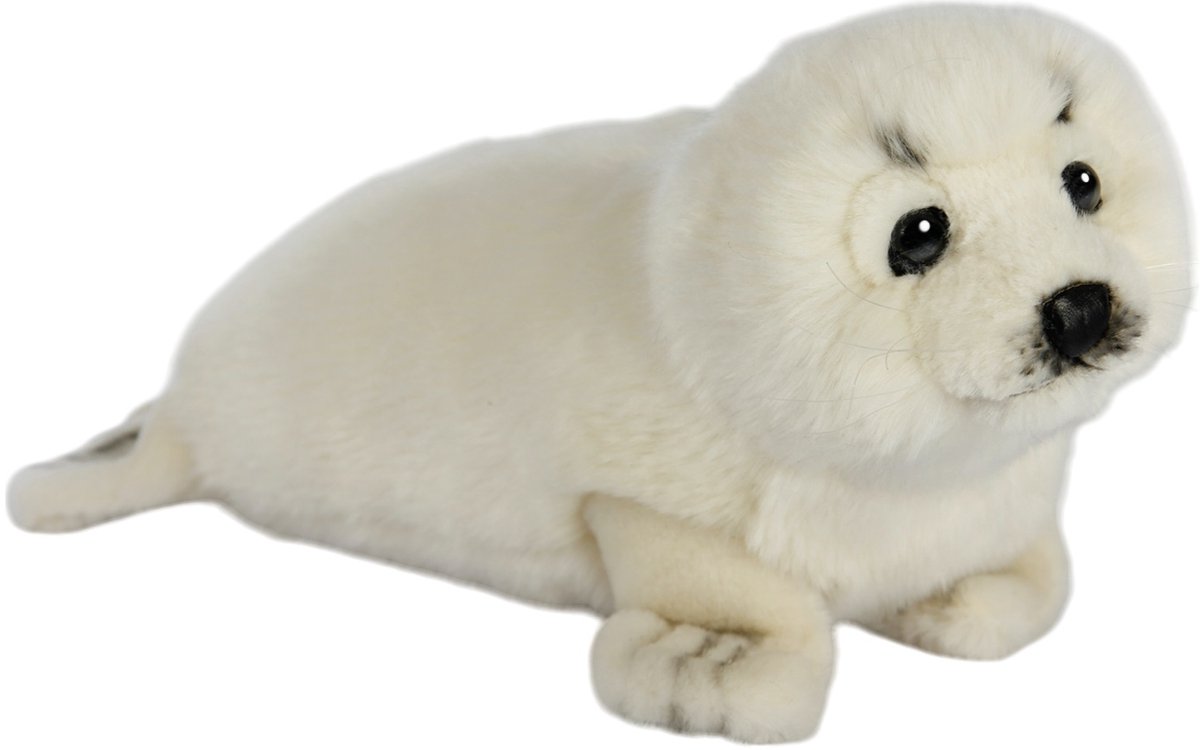 Witte zeehond L 33cm