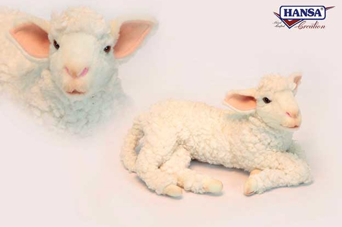 Knuffel Lammetje liggend, 33 cm, Hansa