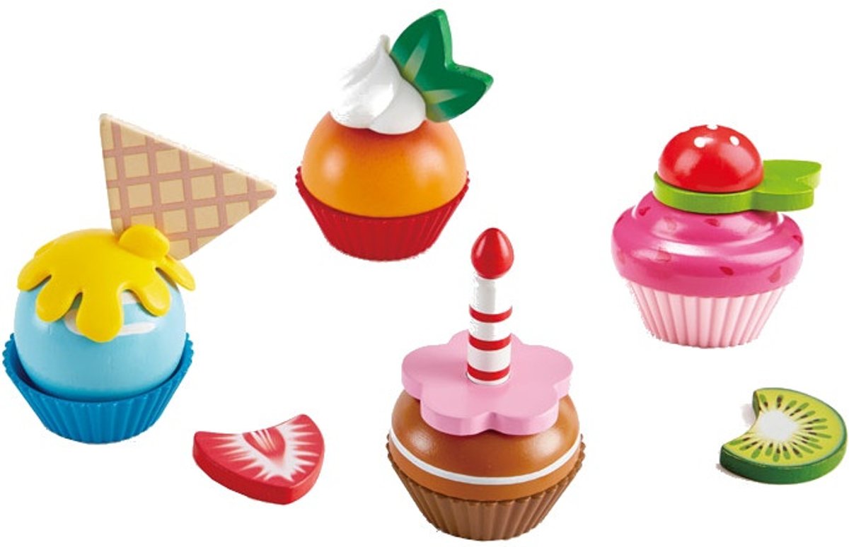 Hape Cupcakes Speelgoedeten 18-delig