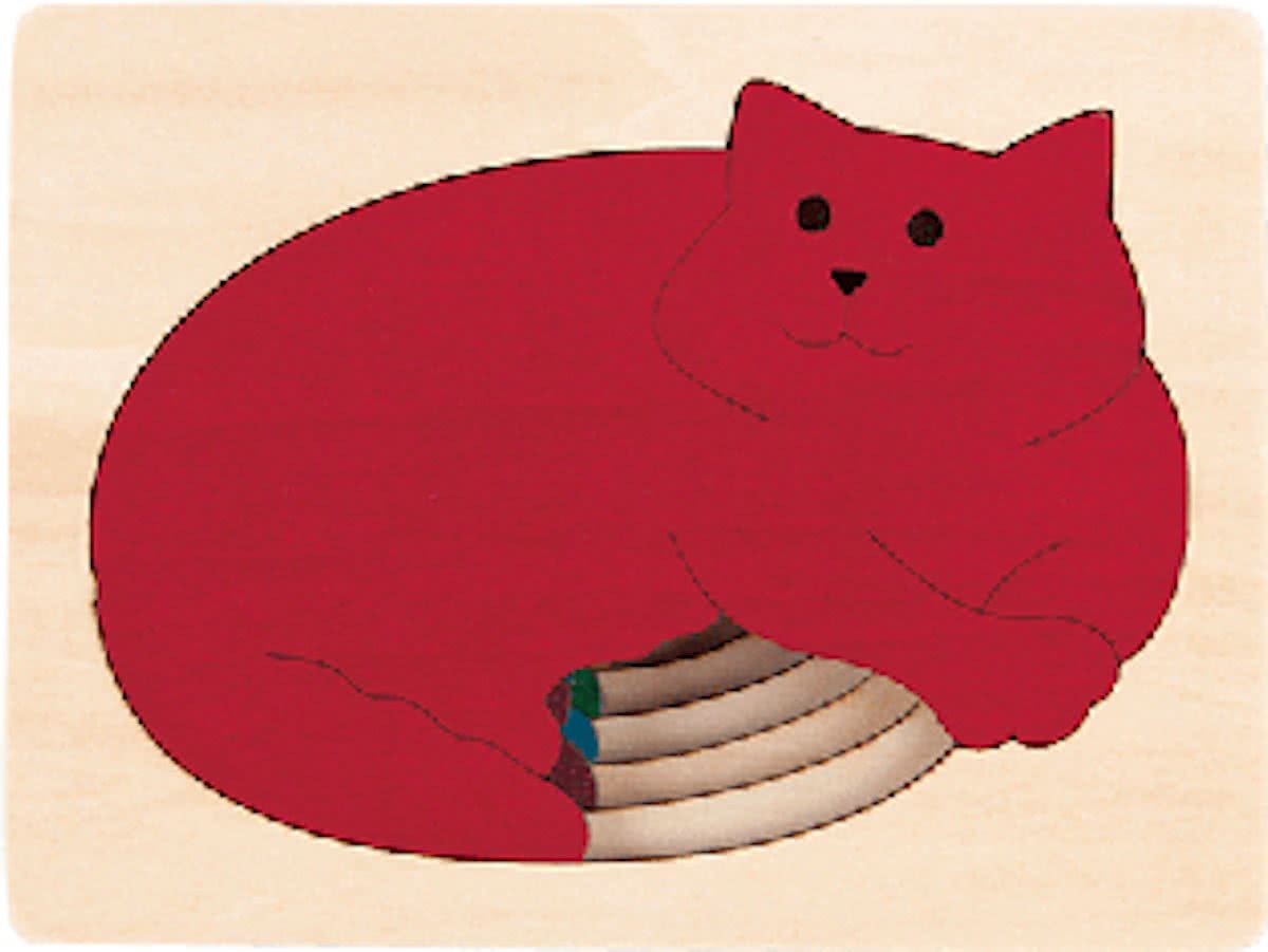   houten lagen puzzel katten