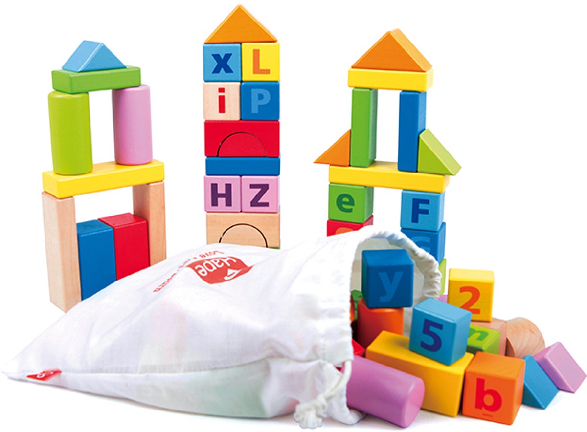 Houten blokken cijfers en letters - Hape - vanaf 12 maanden