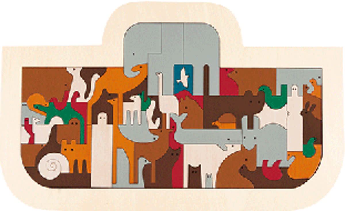 Houten puzzel dierenark