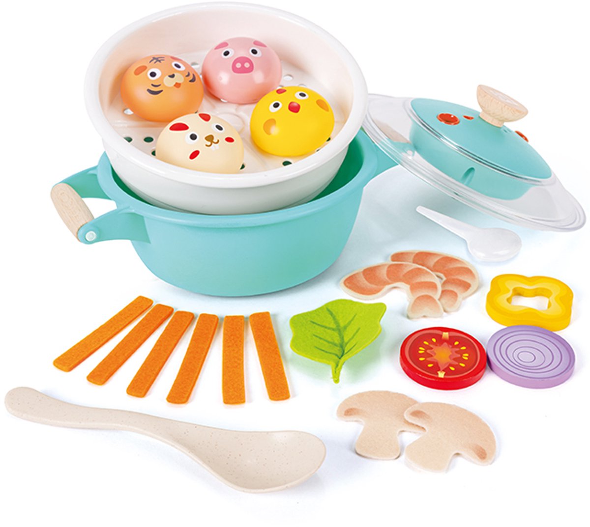 Speelgoed stoompan groot met echte stoom - Hape - vanaf 3 jaar