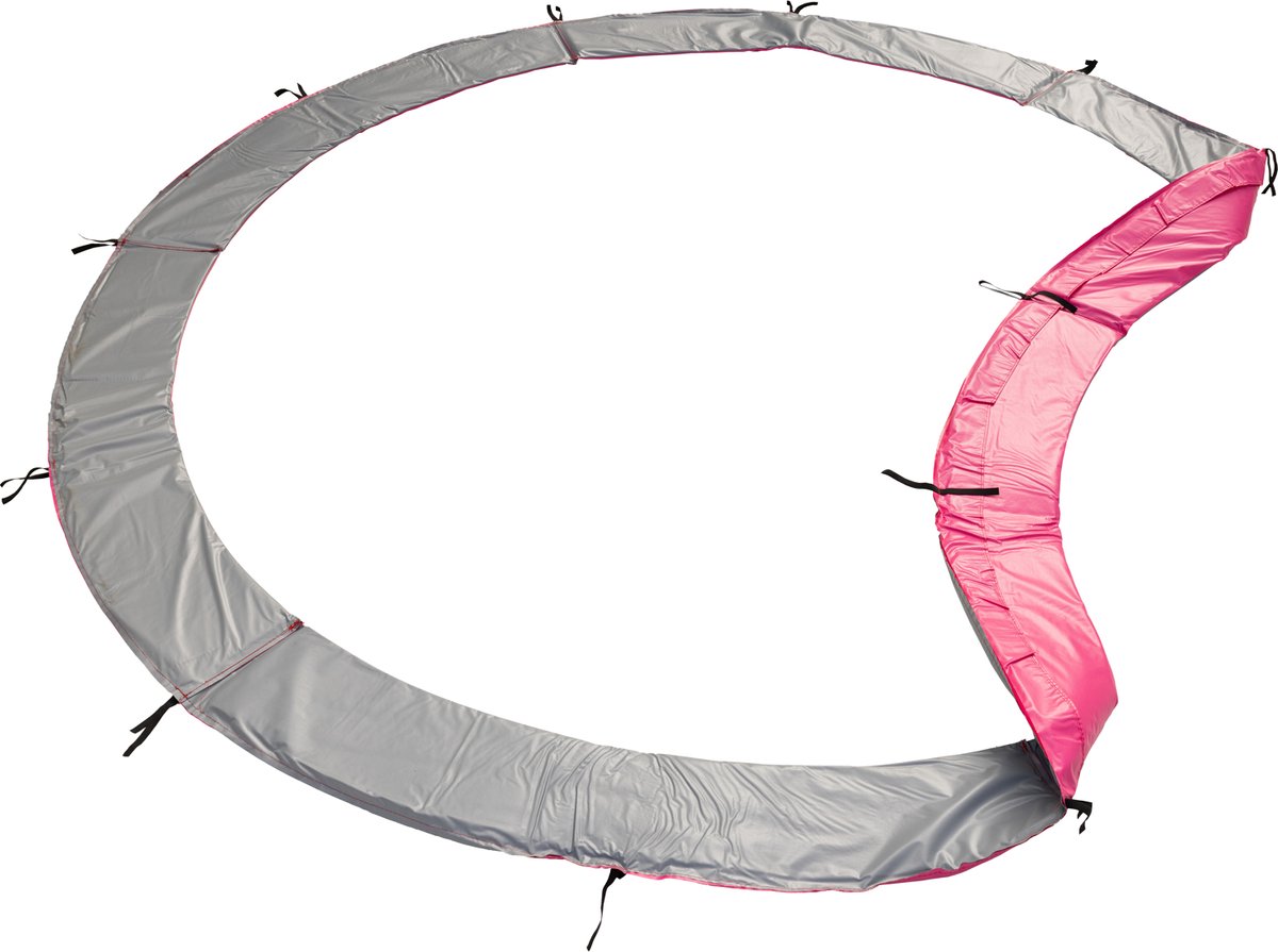 Premium Pack Trampoline 245cm omkeerbaar roze/grijs CANBERRA + net, ladder, hoes en verankeringsset