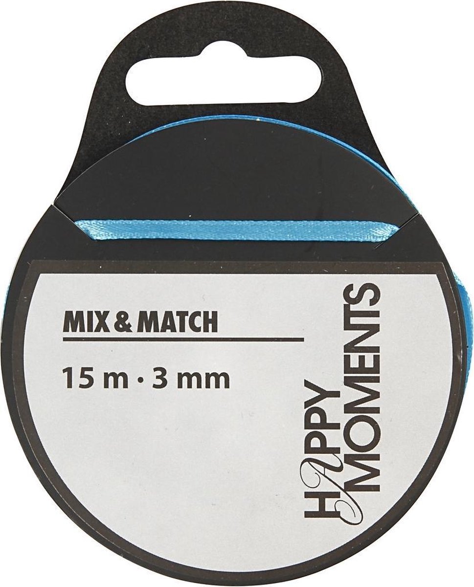 Happy Moments Satijnlint 3 Mm X 15 M Lichtblauw