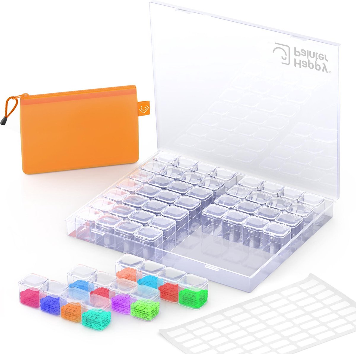 56 vakjes opbergdoos   Diamond Painting Accessoires volwassenen sorteerdoos volledig pakket met opbergtas & labels
