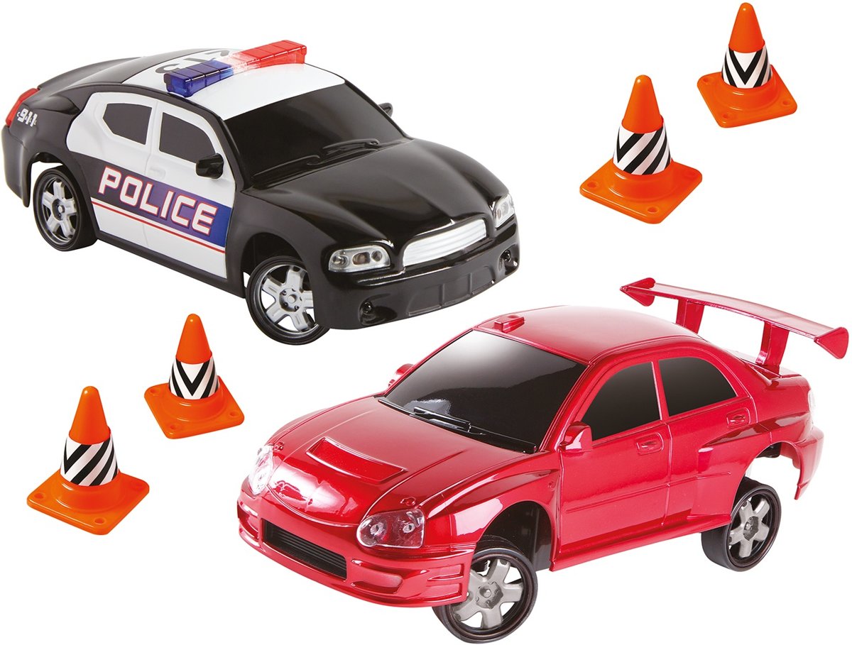 Happy People Politiewagen En Driftracer Rc Licht En Geluid 21 Cm